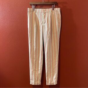 Scotch & Soda Men’s The Blake Vertical Striped Cuffed Camp Trouser Pants